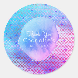 Zeemeerminnaars Bedankt voor de feestdag Ronde Sticker