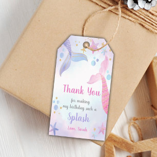Zeemeerminnelijke aarten op feestdag Labels Cadeaulabel