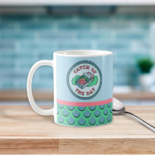 Zeemeerminnelijke vangst van de dag koffiemok