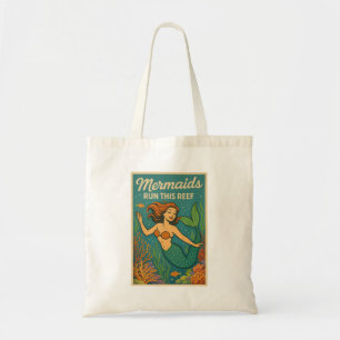 Zeemeerminnen Beheersen Dit Rif Retro Koraal Vis Tote Bag