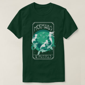zeemeerminnen en mosselen t-shirt
