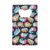 Zeemeerminnen: grillig naadloos patroon. kredietkaart flessenopener (Achterkant)