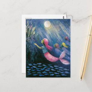 Zeemeerminnen in hun Zeewier Tuin Briefkaart