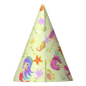 Zeemeerminnen Lemon Green Feesthoedjes (Achterkant)