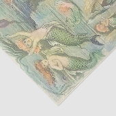  zeemeerminnen met koraal en kwal tissuepapier (Detail)