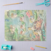  zeemeerminnen met krab en vis tissuepapier (Craft)