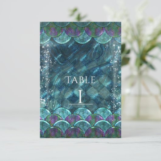 Zeemeerminnen onder het tabelnummer van de Partij Kaart (Staand voorkant)