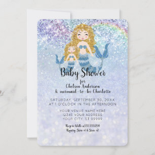 Zeemeerminnen onder het Zee Blonde Blue Baby Girl Kaart