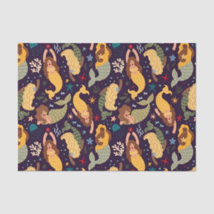 Zeemeerminnen, vis en koraal Fantasy Fairy Tale Tissuepapier