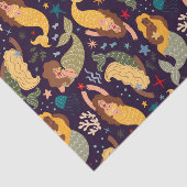 Zeemeerminnen, vis en koraal Fantasy Fairy Tale Tissuepapier (Detail)