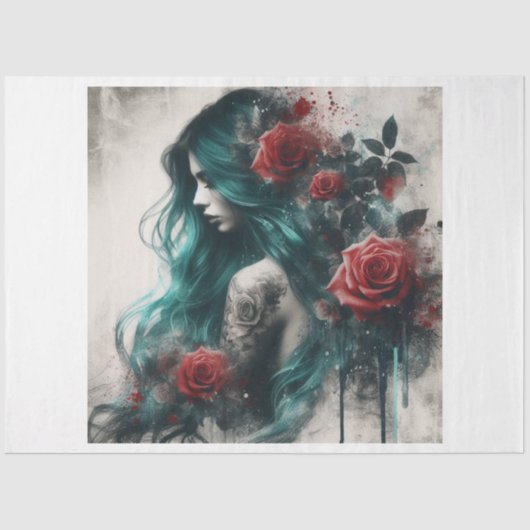 zeemeerminnenbloem tissuepapier (Voorkant)