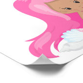 Zeemeerminnend Canvas (glanzend) Poster (Hoek)