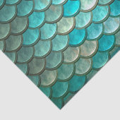 Zeemeerminnend groen visschubben tissuepapier (Detail)