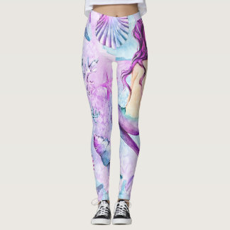 Zeemeerminnende Leggings, Leggings voor vrouwen, z