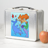 Zeemeerminnende oceaan onderwater dolfijn kunstwer (In situ)