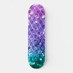 Zeemeerminnende schalen op Unicorn Girls Glitter # Skateboard