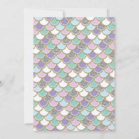 Zeemeerminnende uitnodiging krachtens de Birthday- (Achterkant)