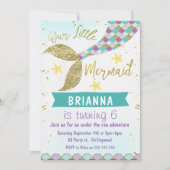 Zeemeerminnenstaart onder het Zee Verjaardagsuitno Kaart (Voorkant)