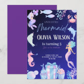 Zeemeerminnenverjaardag Kaart (Voorkant / Achterkant)