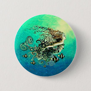 Zeemeerminningen Fantasy Myth Button