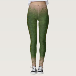 Zeemeerminschaal gemengde taille Leggings Kelp for