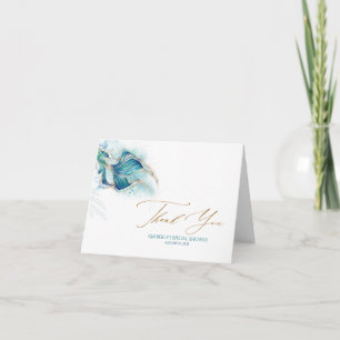 Zeemeerminstaart Gouden Glitter Bedankt
