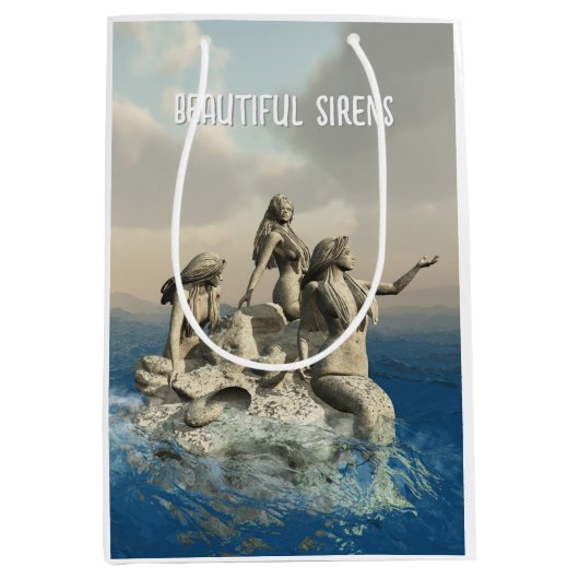 Zeemeerminstandbeeld. gepersonaliseerd medium cadeauzakje (Voorkant)