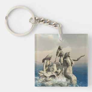 Zeemeerminstandbeeld. gepersonaliseerd sleutelhanger