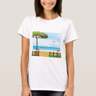 Zeemeernagels in het strand t-shirt