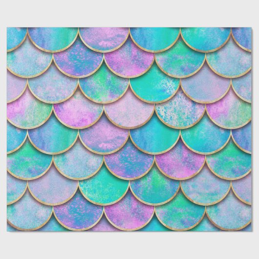 Zeemeervis op schaal japans naadloos patroon. cadeaupapier (Vlak)