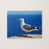 Zeemeeuw bij de strand legpuzzel (Horizontaal)