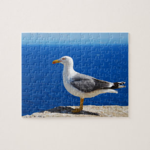 Zeemeeuw bij de strand legpuzzel