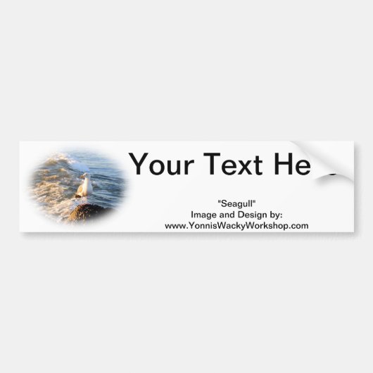 zeemeeuw bumpersticker (Voorkant)