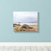 zeemeeuw canvas afdruk (Insitu (Houten vloer))