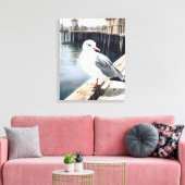 zeemeeuw canvas afdruk (Insitu (Woonkamer))