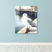 zeemeeuw canvas afdruk (Insitu (Houten vloer))