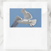 Zeemeeuw foto rechthoekige sticker (Tas)