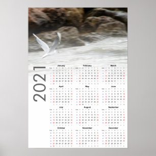 Zeemeeuw Kalender 2021 Poster - Zondag eerst