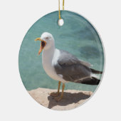 zeemeeuw keramisch ornament (Links)