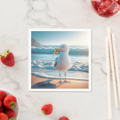 Zeemeeuw met friet servet (Insitu)