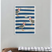 Zeemeeuw minimalistisch plat Poster