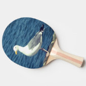Zeemeeuw op de baai tafeltennisbatje (Zijkant)