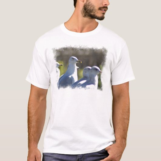 Zeemeeuw op een spoor t-shirt (Voorkant)