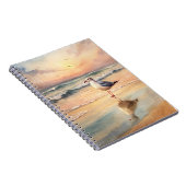 Zeemeeuw op een strand notitieboek (Rechterzijde)