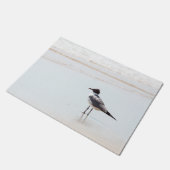 Zeemeeuw op het strand deur mat (Schuin)