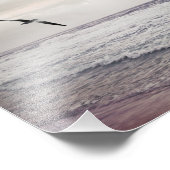 Zeemeeuw op het strand foto afdruk (Hoek)