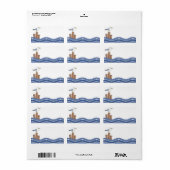 Zeemeeuw op Piling Label (Full Sheet)