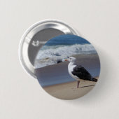 zeemeeuw ronde button 5,7 cm (Voorkant /achterkant)