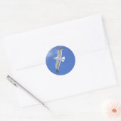 zeemeeuw ronde sticker (Envelop)