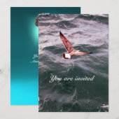 ZEEMEEUW VLIEGT OVER DE GOLVEN BRUILOFT OP HET STR KAART (Voorkant / Achterkant)